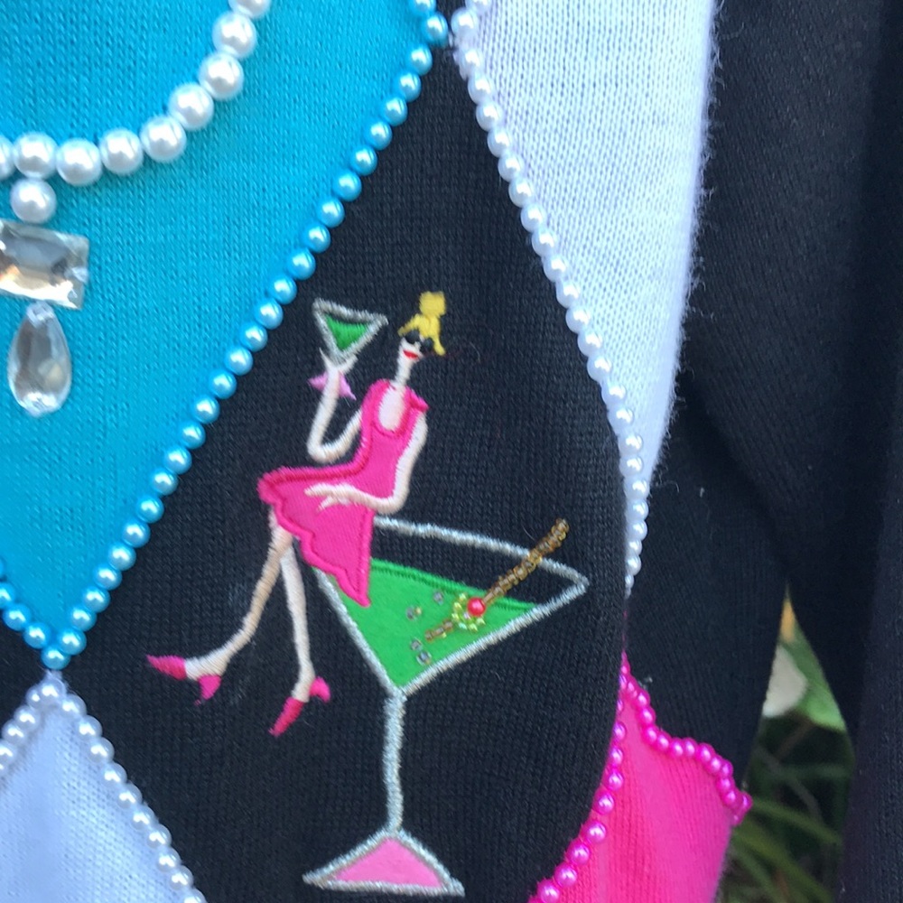 Too much fun martini club cardigan - Picture 6 of 15